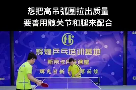 想把高吊弧圈球拉出质量，一定要善用髋关节和腿来配合。#樊系套胶 #碳素王朝 #乒乓球 #国球乒乓 #乒乓球训练 #乒乓球教学 #乒乓 #乒乓球视频 #辉煌乒乓培训基地