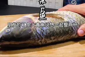 一条大青鱼4斤多，做了一大锅酸菜鱼，朋友们吃爽了说明天还要去钓#酸菜鱼 #抖音美食创作人 视频封面