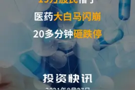 19万股民懵了，医药大白马闪崩，20多分钟砸跌停#大白马 #华兰生物 #医药股 视频封面