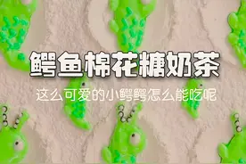 这么奶“凶”奶“凶”的鳄鱼，你敢吃么？反正我一天两条！#鳄鱼 #花式棉花糖#跟着抖音学做菜  