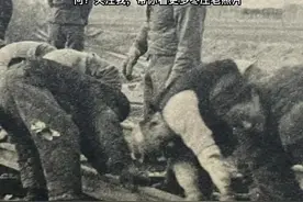 这是1938年的山东滕县界河，也就在今天的枣庄市滕州界河，日军抓了很多人当苦力，让他们修铁路，可以看出是寒冷的冬天，不知道他们最后命运如何？关注我，带你看更多枣庄老照片#枣庄头条 #枣庄 #历史影像 #老照片 #滕州视频封面