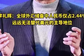 中国银行原行长李礼辉：全球外汇储备中人民币仅占2.44%视频封面