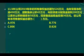 老冯讲会计《初级会计实务》所有者权益习题03提取盈余公积4...视频封面