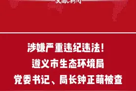 涉嫌严重违纪违法！遵义市生态环境局党委书记、局长钟正萌被查视频封面