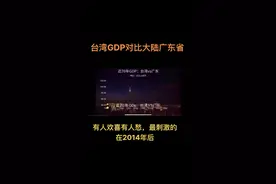 台湾GDP对比大陆广东，最刺激的是2014年后#震撼 #数据可视化 #粉丝一千万 #两岸差异 #台湾 #大陆视频封面