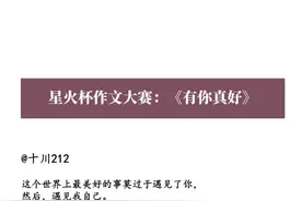 星火杯作文大赛获奖作品：《有你真好》@十川212 #作文视频封面
