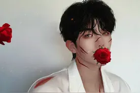 “玫瑰不需要长成松柏，少年也有权力成为任何他想成为的样子”#山东艺术学院高彦 #高彦 #玫瑰少年 #叶永志#画画视频封面