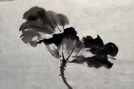 写意花鸟，画一支荷叶#国画教程视频封面