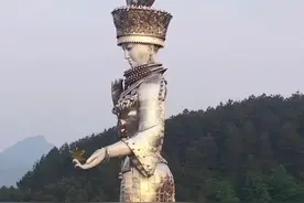 全世界最大的苗族女神像“仰阿莎”高88米，愿全天下的有情人终成眷属#航拍 #旅行推荐官