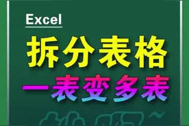 拆分表格，一表变多表！#妙啊 #excel #办公技巧 #excel技巧 #玩转office #干货 