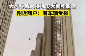 #长春大风致高楼墙皮大面积脱落 多车被砸受损视频封面