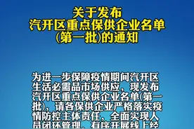 关于发布汽开区重点保供企业名单(第一批)的通知#长春 #抗击疫情我们一起努力 #我们终将战胜疫情视频封面