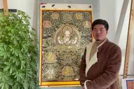 今天给大家分享一幅四臂观音唐卡，寓意深刻，喜欢来#唐卡视频封面