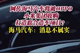 网传海马汽车将被OPPO、小米集团收购，打造联合造车项目？ 海马汽车：消息不属实 #海马汽车#OPPO #小米 视频封面