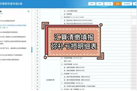 汇算清缴：弥补亏损明细表#会计实操 #零基础学会计 #记账报税视频封面