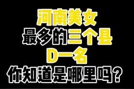 河南美女最多的三个县，D一名你知道是哪里吗？#老家河南 #美女视频封面