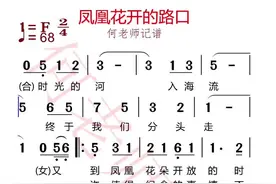 《凤凰花开的路口》有声简谱来了！#有声简谱 #伴奏 #知识分享