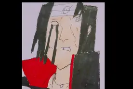火影忍者宇智波鼬手绘画教程#那里画不好请多指教视频封面