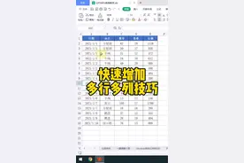 快速增加多行多列技巧#WPS #WPS表格 #WPS表格技巧 