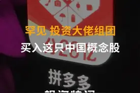 罕见！投资大佬组团买入这只中国概念股#拼多多#美股#中概股视频封面