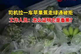 司机拉一车苹果蕉走绿通被拒，工作人员：怎么证明它是香蕉？
