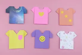 教你折可爱的迷你T恤，做法非常简单，手工DIY折纸教程#亲子手工视频封面