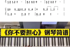 长大后说的最多一句话：你不要担心。#你不要担心 #请回答1988 #钢琴简谱 #钢琴 #双手简谱 #口袋音乐生视频封面
