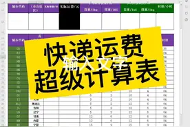 excel快递行业运费超级计算表#excel#excel函数#excel计算快递费视频封面