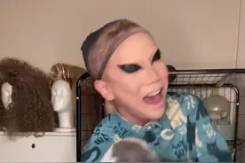 #欧美风 这个太适合我了，就是废猫#咆哮式化妆 #dragqueen #变装皇后视频封面