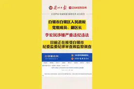 白银市白银区人民政府党组成员、副区长李宏民涉嫌严重违纪违法，目前正在接受纪委监委纪律审查和监察调查#甘肃视频封面