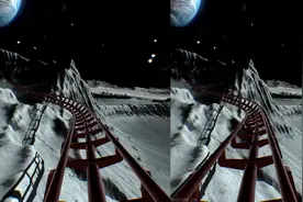 VR眼镜3D视频：惊险刺激的月球过山车逼真体验#视觉震撼视频封面
