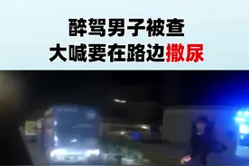 男子开车遇上交警临检，多次要求当街撒尿@抖音短视频视频封面