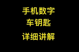 出门不带车钥匙，手机就能直接用车#汽车黑科技视频封面