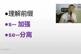 今天理解两个前缀s-和se- 有助于我们后面几天单词的理解。视频封面
