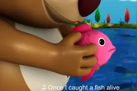 12345，有一次我抓到一条鱼 #英文儿歌 #儿童启蒙早教益智动画片视频封面