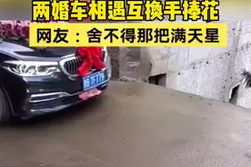太浪漫了！两婚车相遇互换手捧花。视频封面