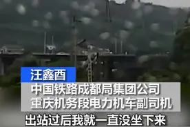 列车司机21秒紧急“拉闸”！滑行100多米后距离洪水仅不到15米！ #重庆綦江