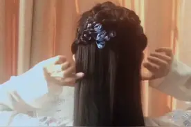 一个简单的齐胸汉服发型教程，无假发和发包的新手日常发型哦～不是不愿意出没假发的发型，真的是我没头发啊～视频封面