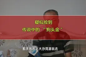 村民北大沙河“捡宝”，疑似传说中的“狗头金” #狗头金