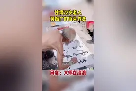 甘肃72岁老人樊姬广的街头书法，网友：大师在流浪#看见甘肃 视频封面