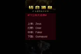 T1公布新赛季首发选手名单 #lol #电竞 #lck #faker 视频封面