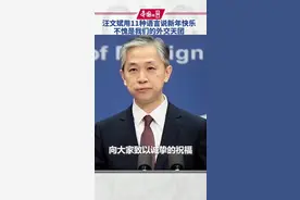 12月31日，外交部发言人汪文斌用英语、法语、俄语等计11种语言，向大家送上了新年祝福。视频封面