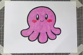 怎样画一个粉嫩又可爱的章鱼#简笔画 #奇妙知识在抖音