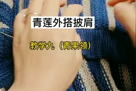 【青莲外搭披肩】编织教学九：青果领 #编织毛线  #图解教程视频封面