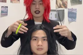 要洋气一点的发型，那咱就开始改变了！#那咱开始改变了 #沙雕佛系泉 @冷酷哥哥