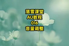 016 有声书主播、视频配音AU中声音处理流程，后期教程，au教程