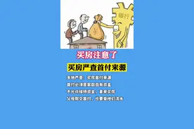 买房注意了！楼市严查：买房首付款来源是不是收入所得，父母帮你交首付也要查他们流水#买房 #抖音小助手视频封面