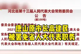 唐山原市长高建民被罢免省人大代表职务视频封面