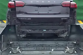  #瑞虎8plus 后部拆解，结构完全在主任意料之中，还是一根钢梁闯天下！太寒酸了。@抖音汽车 视频封面