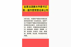 赵革当选衡水市委书记！新一届市委常委名单公布 